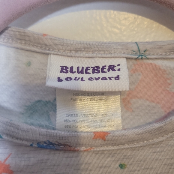 Blueberi Boulevard Floral and Unicorn Girls Dress Bundle Size 4T - Picture 4 of 5